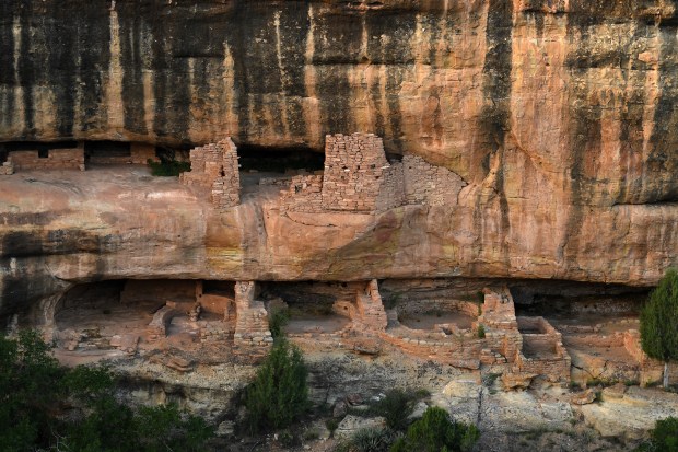 Cliffside dwellings carved into cliffs above and below in Mesa Verde National Park are seen on July 12, 2017. (Photo By Joe Amon/The Denver Post)