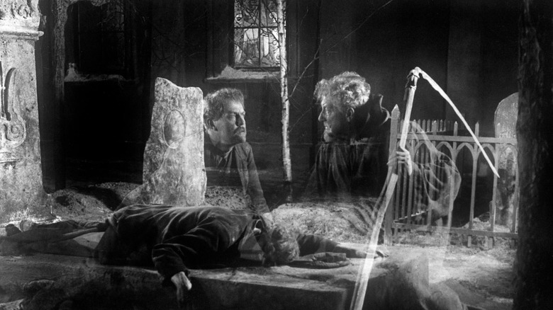 David and Georges are ghosts in a graveyard in The Phantom Carriage