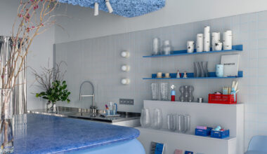 this flower shop pairs colorful furnishings with raw textures