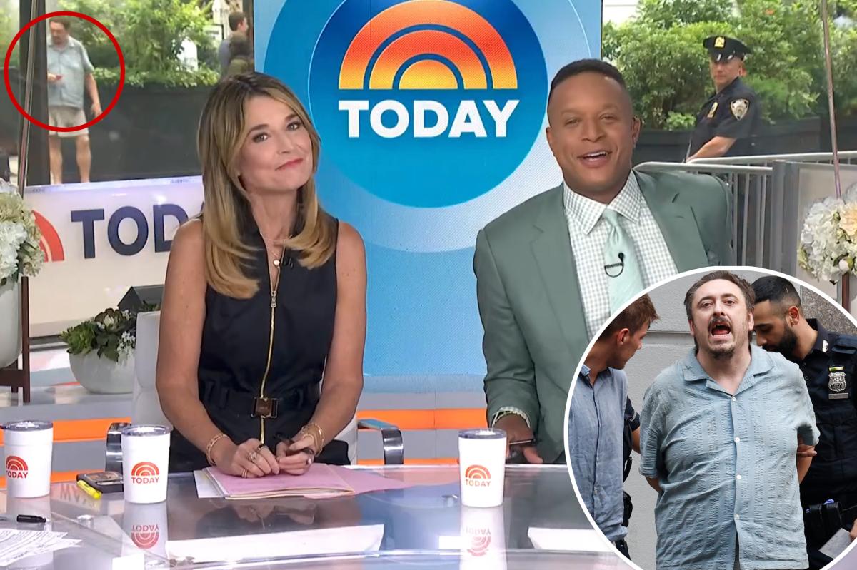 'Today' show intruder spotted on live TV before storming studio