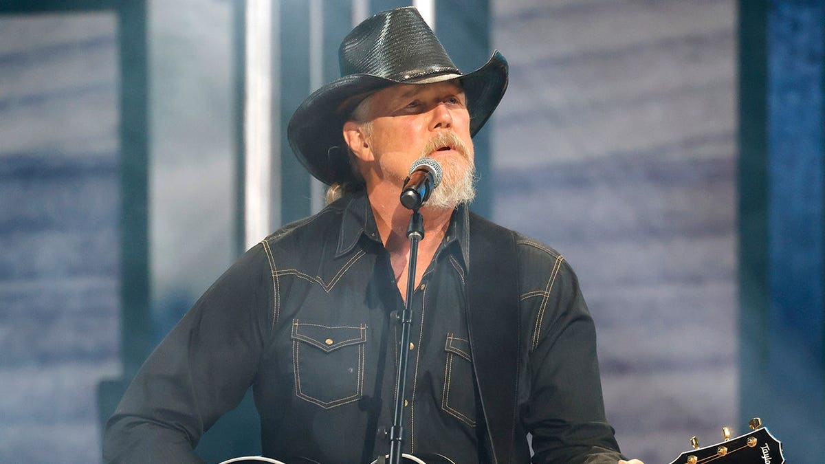 Trace Adkins performing at the Opry 100 Honors Charlie Daniels concert in Nashville in July 2025.