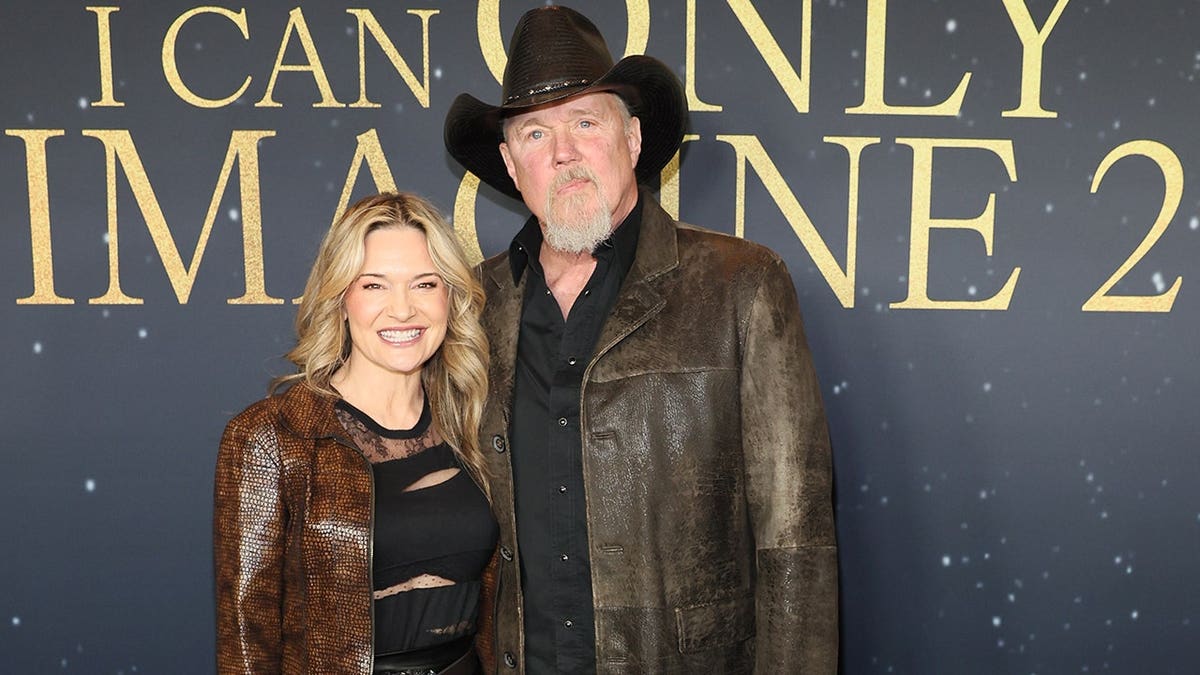 Trace Adkins and Victoria Pratt at the Nashville premiere of "I Can Only Imagine 2" in February 2026.