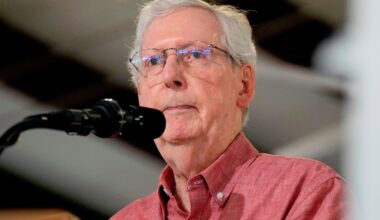 McConnell says a fall led to his hospitalization, breaking weeks of silence : NPR