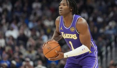 Adou Thiero sidelined by wrist injury before Lakers win summer league game with Spurs