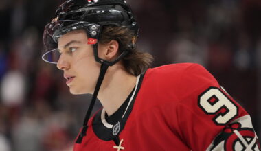 Blackhawks' Connor Bedard suffers apparent left shoulder injury while training in Vancouver