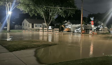 Water main breaks in construction zone on 13th Avenue South in Fargo - InForum
