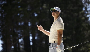 Colin Jost misses hole-in-one by inches at American Century Championship