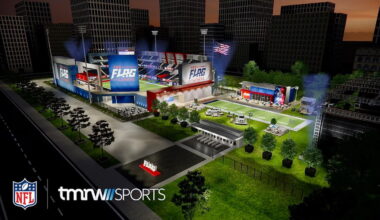 First images of NFL's modular flag football arena emerge