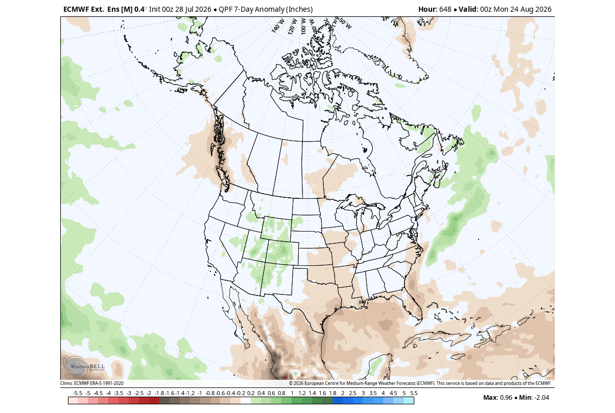 weather-forecast-precipitation-anomaly-late-august-united-states-canada-ecmwf-el-nino-pattern