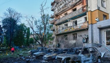 1 killed, 8 injured in an overnight Russian attack on Kyiv