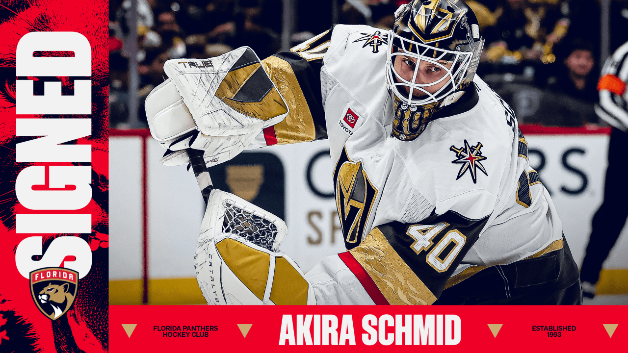 Florida Panthers Agree to Terms with Goaltender Akira Schmid on a Two-Year Contract
