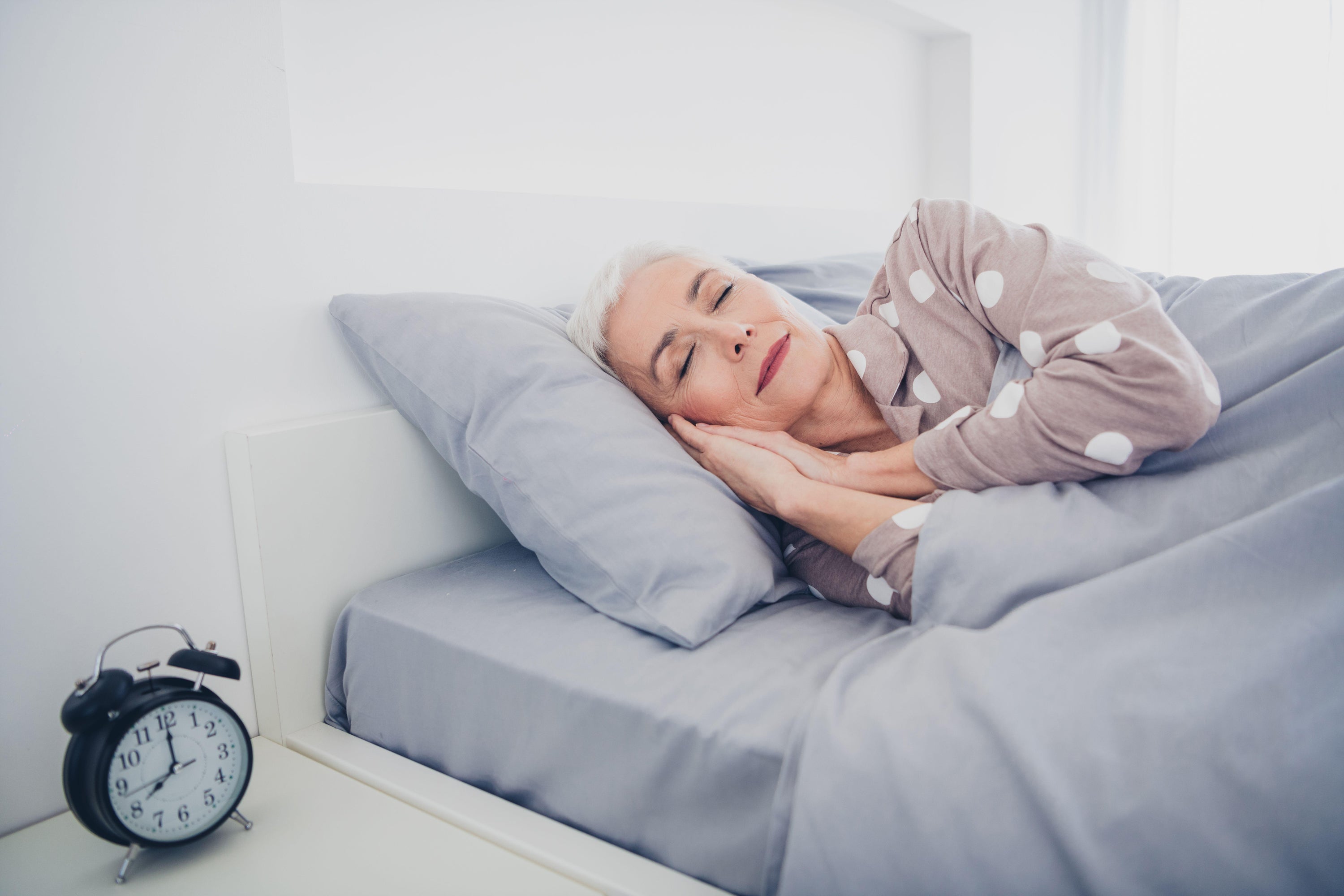 ‘Try to keep to regular hours of sleep as much as you can,’ advises Pilkington