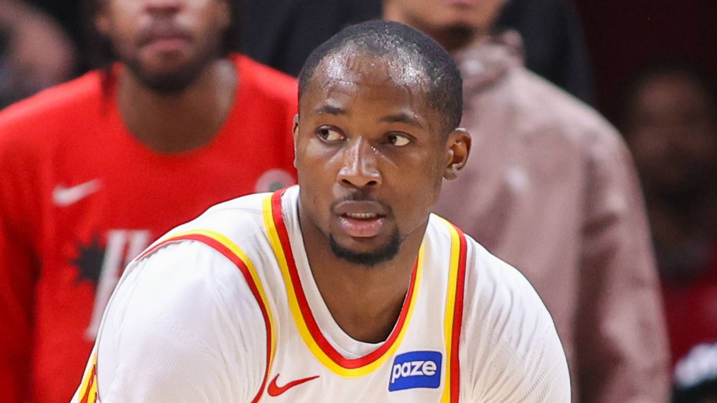 Atlanta Hawks forward Jonathan Kuminga (0) during the 2026 NBA Playoffs at State Farm Arena on April 23, 2026