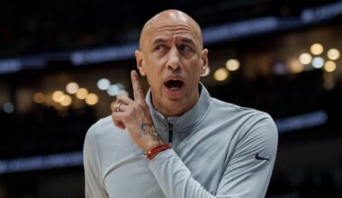 Feb 9, 2026; New Orleans, Louisiana, USA; Sacramento Kings head coach Doug Christie reacts during the first half against the New Orleans Pelicans at Smoothie King Center. Mandatory Credit: Matthew Hinton-Imagn Images