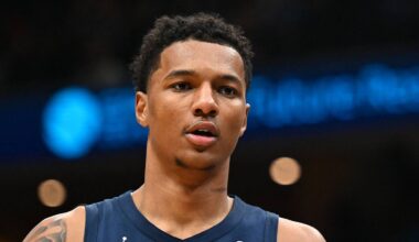 Washington, District of Columbia, USA; Washington Wizards forward Julian Reese (15) on the court against the Golden State Warriors during the first half at Capital One Arena on March 16, 2026.
