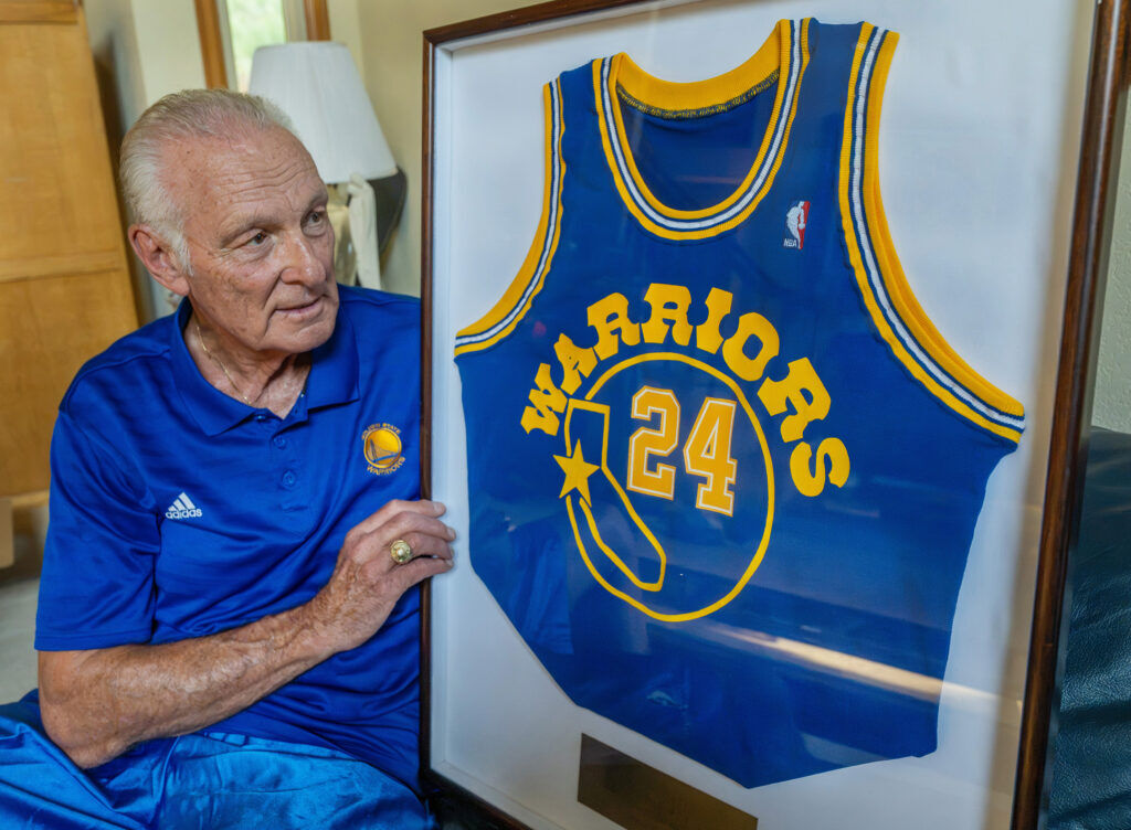 NBA Hall of Famer Rick Barry was the fourth Warrior to have his number retired by the franchise. Barry won an NBA Championship with the Warriors in 1975. He was named the NBA Finals MVP after they swept the Washington Bullets. (Jerilee Bennett, The Gazette)