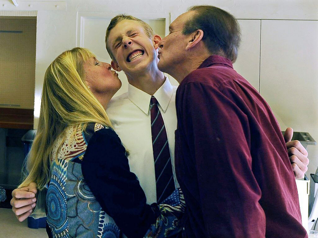 In 2011, Cheyenne Mountain High School guard Canyon Barry signed his National Letter of Intent to play NCAA Division I basketball at the College of Charleston. He clowns around with his mom and dad, Lynn and Rick Barry after the ceremony. Canyon became the next member of his immediate family to play Division I basketball. (Jerilee Bennett, The Gazette)