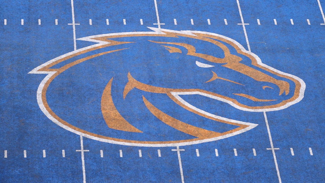 Boise State Reveals Hand-Painted 40th Anniversary Football Helmets in New Photos