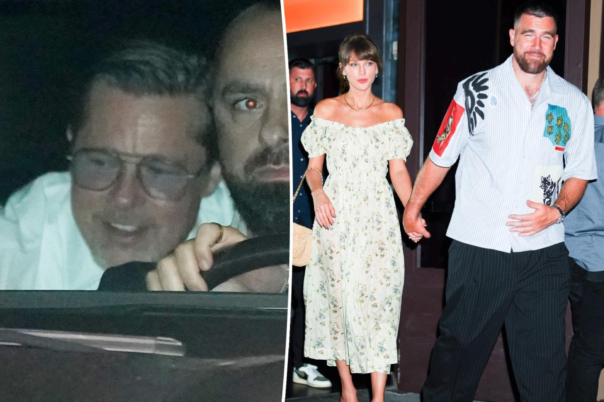 Brad Pitt spotted drinking at Taylor Swift's wedding in July