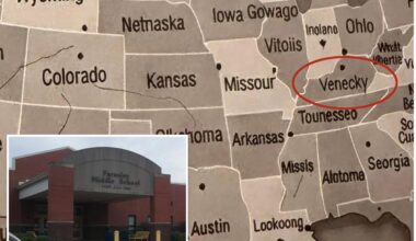 Students given AI slop with misspelled state names, faulty table of elements, angering parents