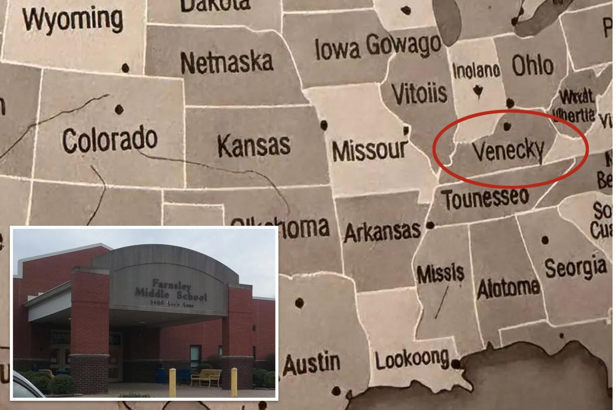 Students given AI slop with misspelled state names, faulty table of elements, angering parents