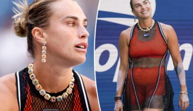 Aryna Sabalenka wears sheer dress and over 127 carats of jewelry at US Open 2026