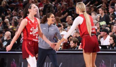Caitlin Clark kept from reporters despite triple-double night as coach goes viral for women's sports comments