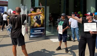 Trans activists harass, hurl slurs at Sophie Cunningham supporters before Fever game in Minnesota