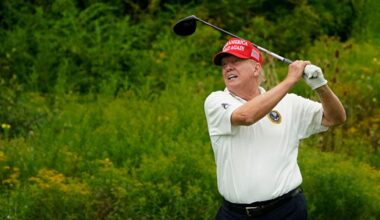 President Trump celebrates Bedminster club championship, brags little practice was needed to score a 70