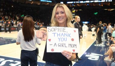 Riley Gaines says Target Center staffer tried to shut down her Sophie Cunningham sign
