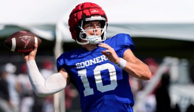 Oklahoma Sooners quarterback John Mateer looks absolutely jacked just in time for fall camp