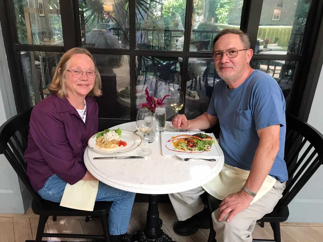 Mabel Lago and her husband Tom on their 50th wedding anniversary. They built their 1,500-square foot retirement home in South Carolina a bit larger than they might have, to include a bedroom for their 39-year-old son.