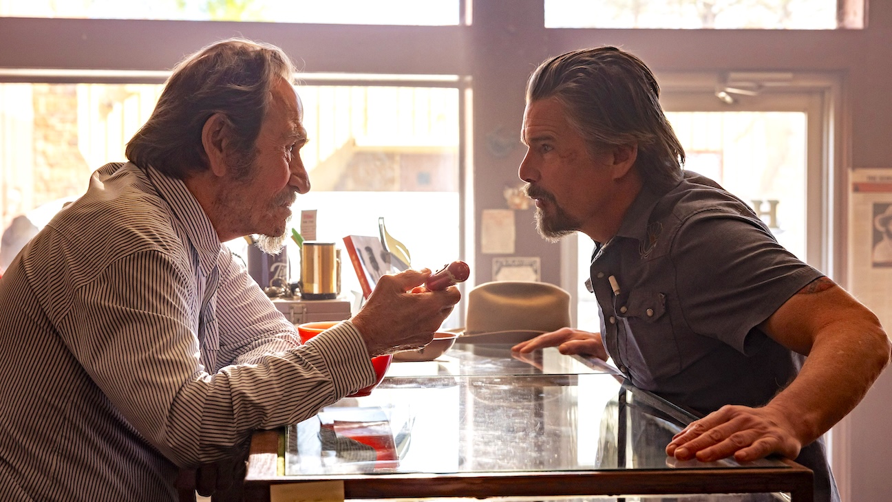 Tommy Lee Jones and Ethan Hawke in The Lowdown season 2