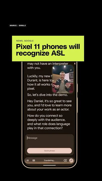 Pixel 11 phones will recognize ASL - YouTube
