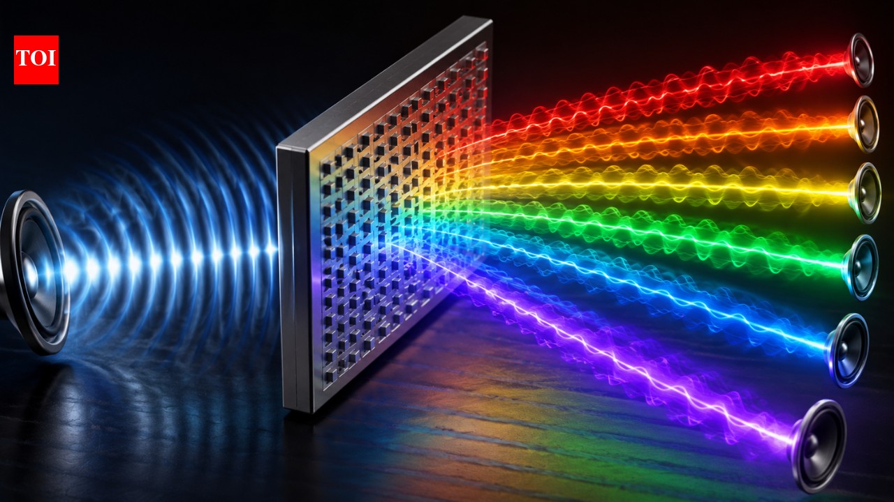 In 2025, scientists made sound behave like a rainbow, separating different frequencies and sending them in different directions