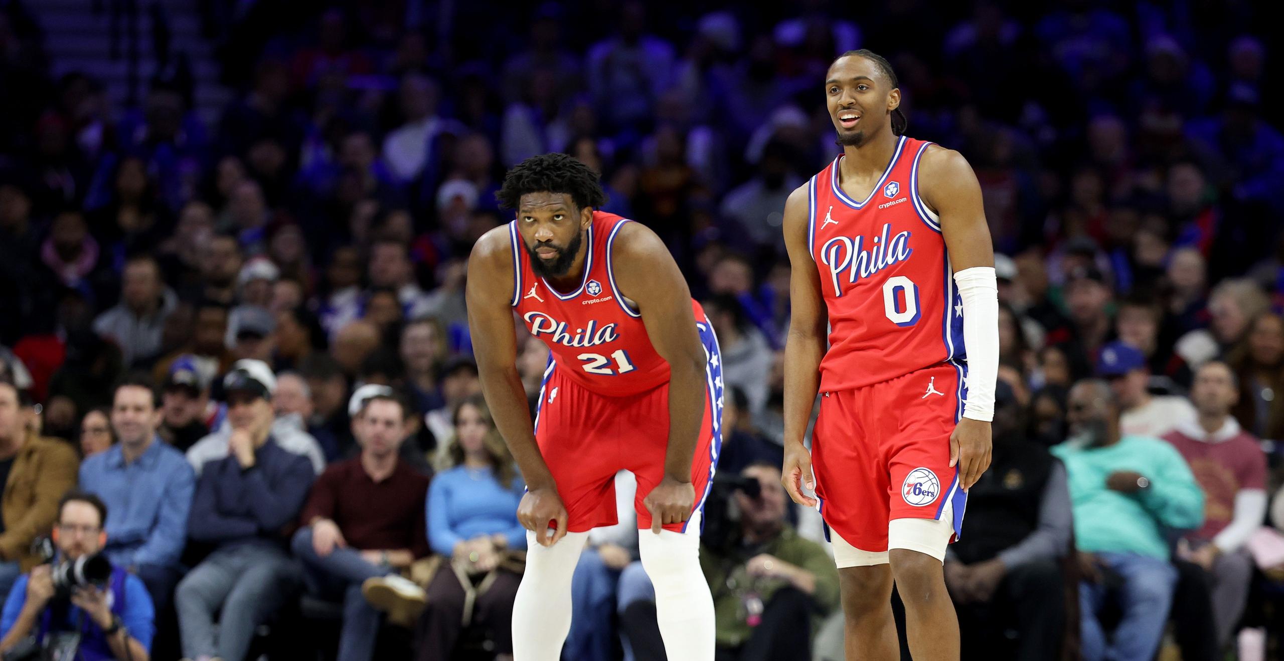 Joel Embiid and Tyrese Maxey