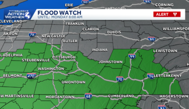 Storm warnings remain in place for parts of Western Pa. Sunday