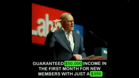 Deepfake video of Anthony Albanese promoting fake investment in scam ad – video