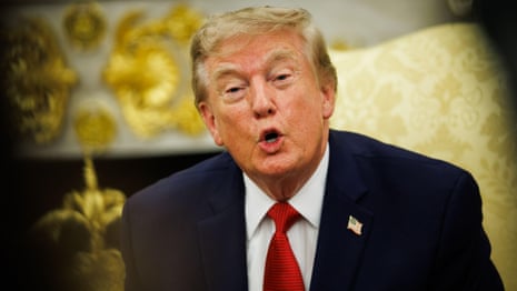 Trump tells CNN reporter to ‘be quiet’ during Oval Office clash – video