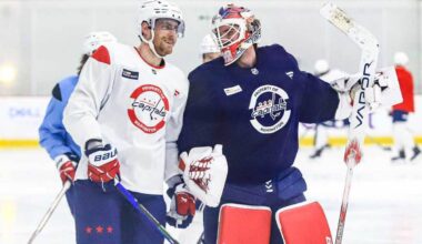 Pierre-Luc Dubois, Logan Thompson, and Alex Tuch among Capitals players skating together ahead of training camp