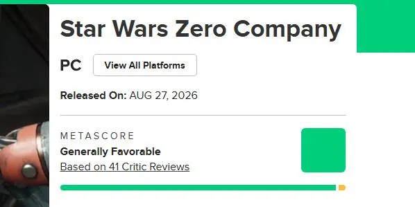‘Star Wars Zero Company’ Has The Highest ‘Star Wars’ Metacritic Score In 22 Years