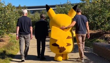 Pikachu Visits Apple Park, Meets Tim Cook and John Ternus