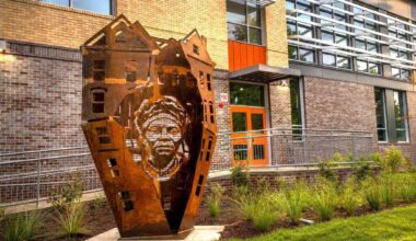 “A New Harriet Tubman Sculpture Has Arrived at the Newly Rebuilt Tubman Elementary School”