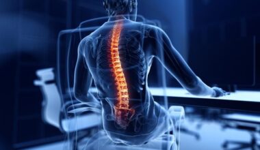 Human Spine Back Pain Sitting Working Office Desk