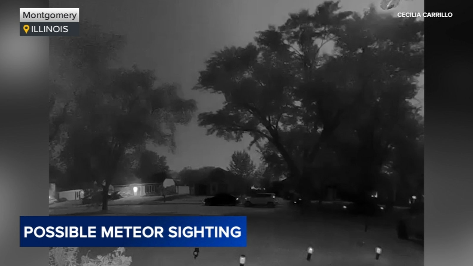 Possible Montgomery, Illinois meteor explosion reported; American Meteor Society to make determination