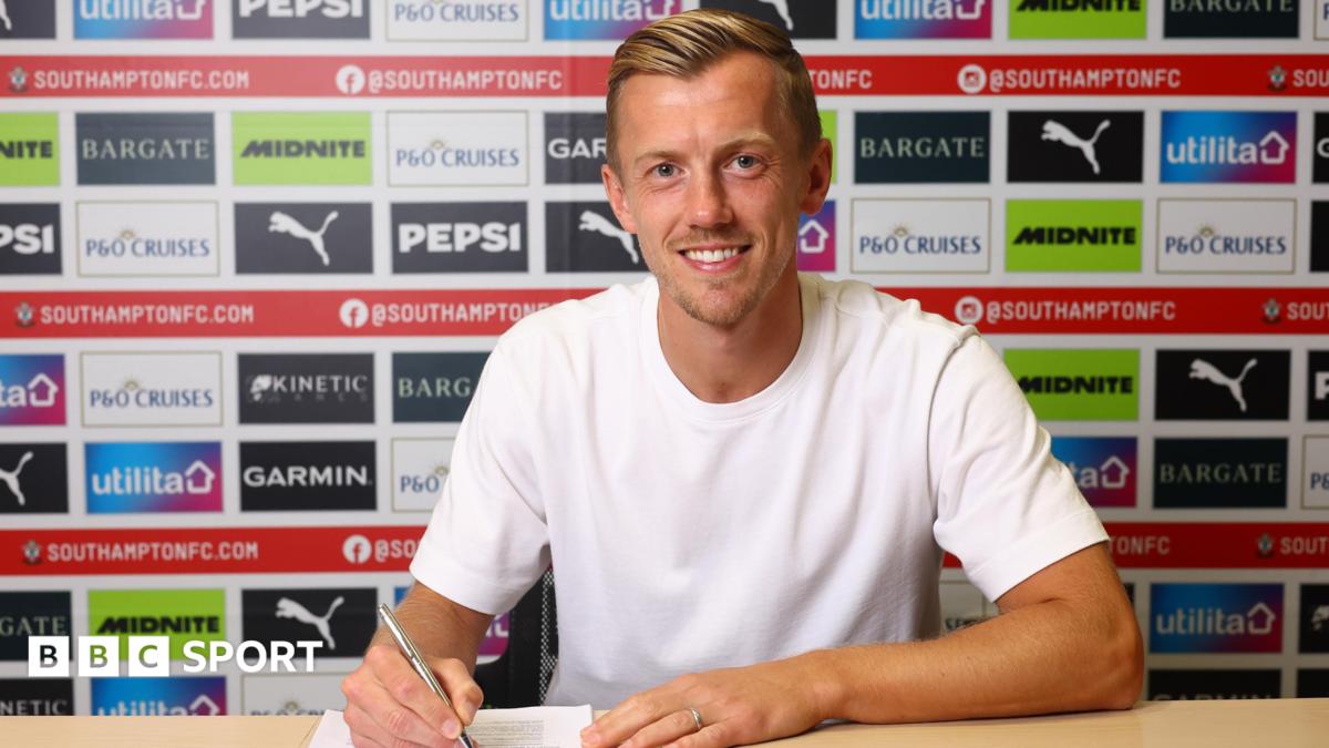 James Ward-Prowse (right) with technical director Johannes Spors (left)