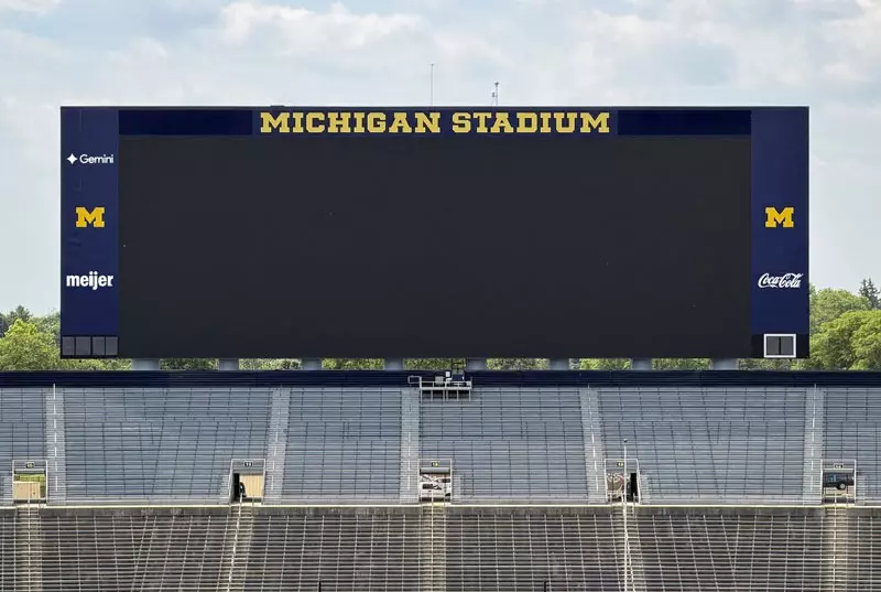 Rendering of Michigan Stadium Scoreboard