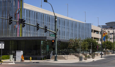 The space for the Las Vegas Museum of Art's Media Lab, at 355 Promenade Place, is seen in ...
