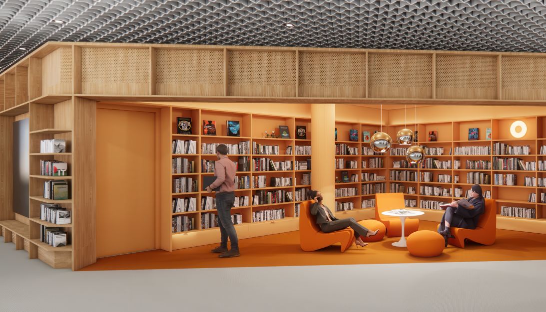 As part of the renovation, the library's bookshelves are being reorganized around the building's structural cores, opening additional space. “Usually, when we’re at home, we don’t have a bookcase standing in the middle of the room,” said Albert Takashi Richters, partner architect at Powerhouse Company.