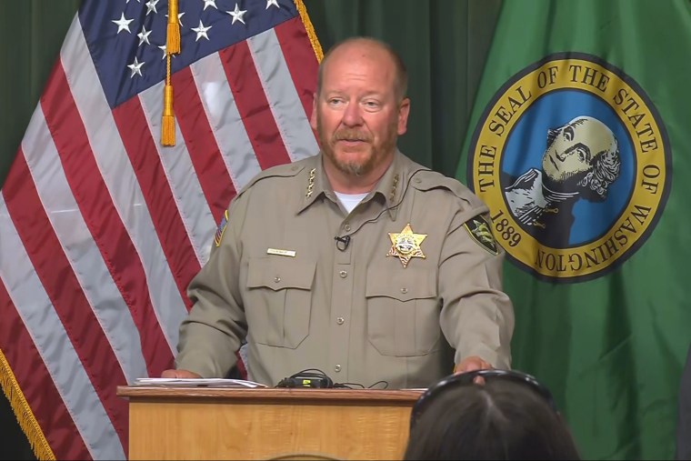 Spokane County Sheriff John Nowels during a news conference